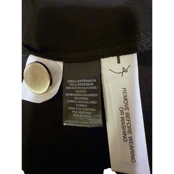 New Ann Taylor Midi Dress 12 Stretch Jersey Shift Military Buttons Minimalist - Picture 10 of 11